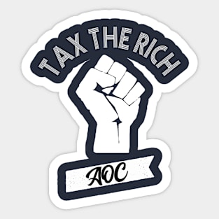 Tax The Rich AOC Sticker